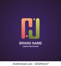 Letter H logo, design template elements.