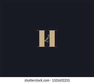 letter H logo design template. luxury logo