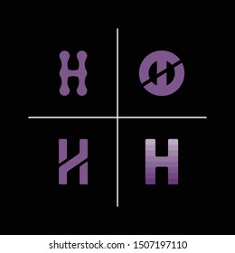 letter H logo. design template