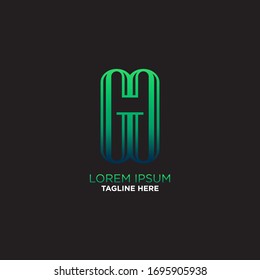 Letter h logo design template.
