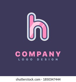 Plantilla de diseño del logotipo de la letra H. Icono del logotipo de la compañía