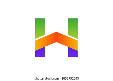 Letter h logo design template elements
