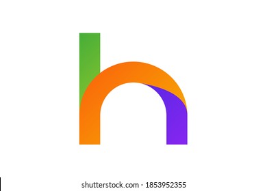 Elementos de plantilla de diseño de logotipo de letra h