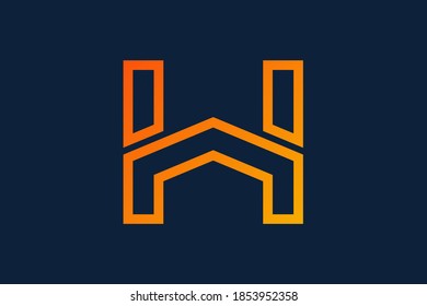 Elementos de plantilla de diseño de logotipo de letra h