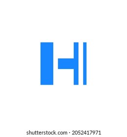 Letter H logo design template on white background