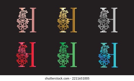 Letter H logo design template. Creative modern trendy y typography and colorful gradient