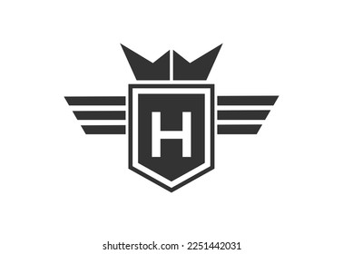 Plantilla de diseño del logotipo de la letra H, ilustración del vector
