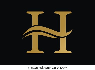 Letter H logo design template, Vector illustration
