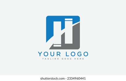 Ilustración vectorial de la plantilla de diseño del logotipo de la letra H.