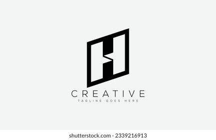Ilustración vectorial de la plantilla de diseño del logotipo de la letra H.