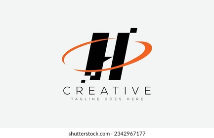 Ilustración vectorial de la plantilla de diseño del logotipo de la letra H.