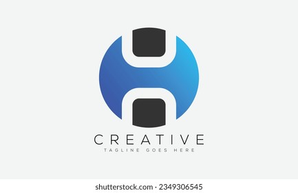 Letter H logo design template vector illustration.