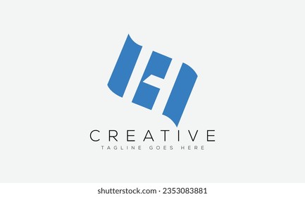 Ilustración vectorial de la plantilla de diseño del logotipo de la letra H.