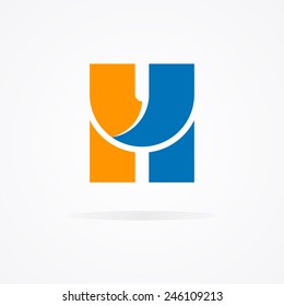  Letter H logo for design template elements. 