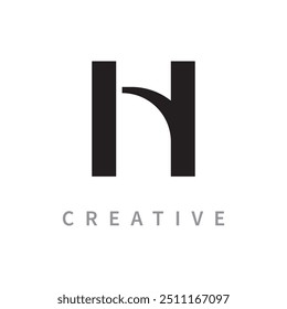 Elementos de modelo de design de logotipo da letra H