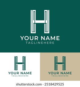 Modelo de Design de Logotipo H Carta