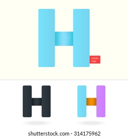 Letter H logo design template. Stylish vector icon