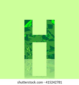 Letter H logo, design template element, font style, vector
