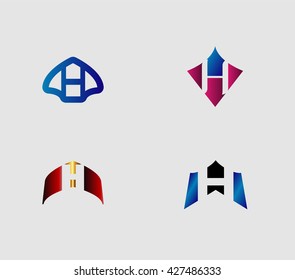 Letter H logo design template
