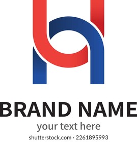 Logo des Buchstaben H, Logo-Design, Logo-Vorlage, ein alphabetisches Logo