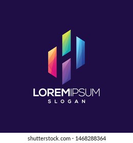 letter h logo design vector illustration