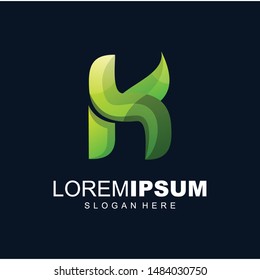letter H logo design vector illustration