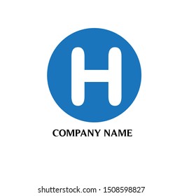 letter H logo design vector icon template