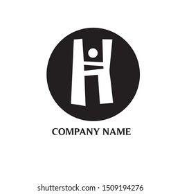 letter H logo design vector icon template