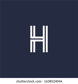 letter H logo design vector icon template