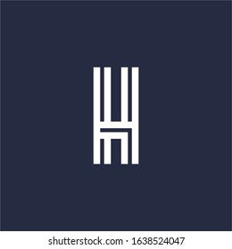 letter H logo design vector icon template