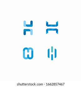 DISEÑO VECTOR DE DISEÑO DE LOGOTIPO LETRA H