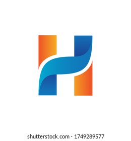 Letter h logo design in vector