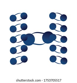 letter h logo design vector icon