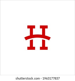 letter H logo design vector sign
