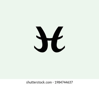 Letter H logo design vector template