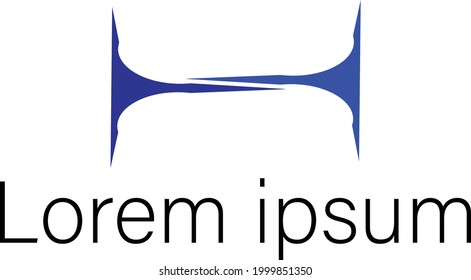 Letter h logo design vector stock