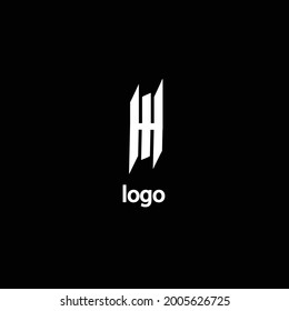 Vector de diseño del logotipo de la letra h. icono de monograma simple