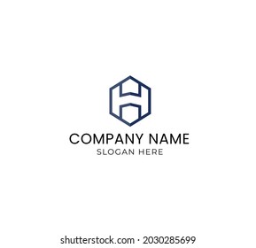 Letter H logo design vector