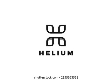 Letra H Modelo vectorial de diseño de logotipo Esquema lineal. Logotipo Corporativo De Moda De Lujo.