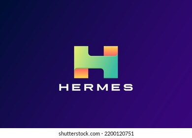 Letter H Logo Design vector template. Monogram Logotype concept icon.