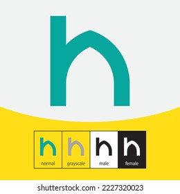 Letter H logo design vector.