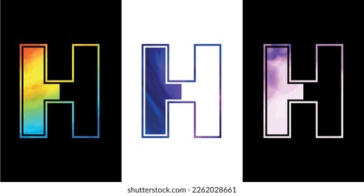 Letter H logo design vector template. Creative modern luxurious logotype for corporate business identity