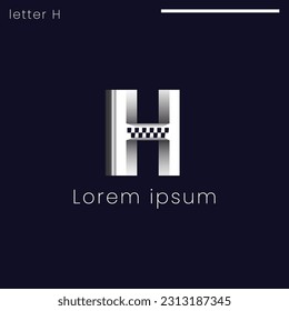 Vector de diseño del logotipo de la letra h.
diseño de logotipo moderno.