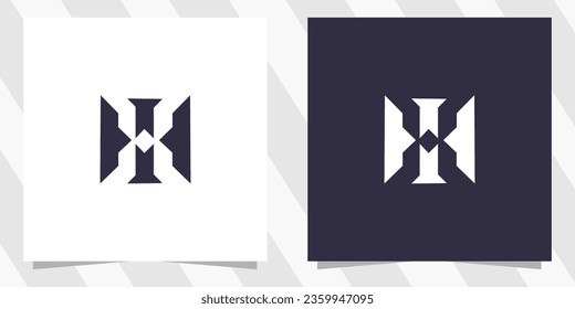 letter h logo design vector