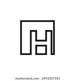 Letter H logo design vector with universal form and creative idea