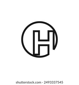 Letter H logo design vector with universal form and creative idea