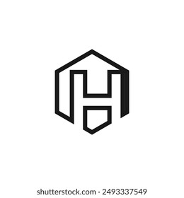 Letter H logo design vector with universal form and creative idea