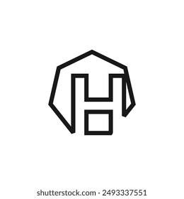 Letter H logo design vector with universal form and creative idea
