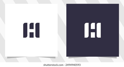 letter h logo design vector