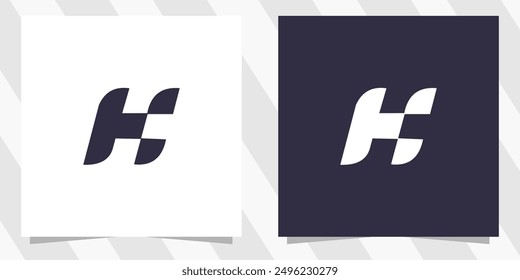 Letter h logo design vector